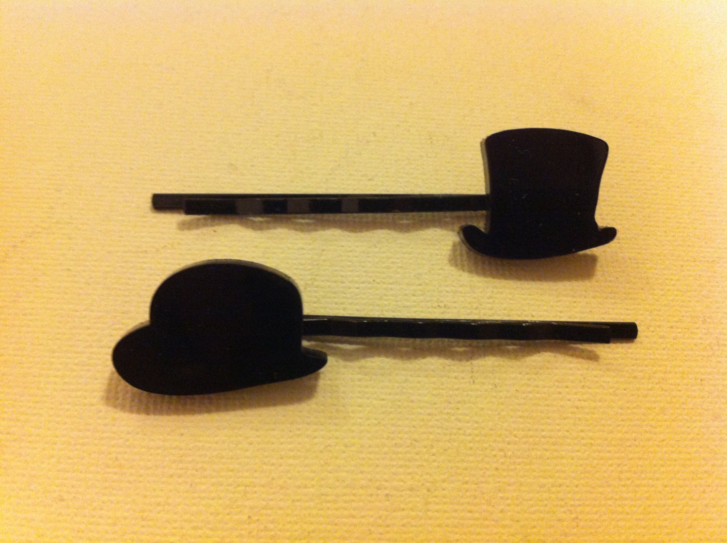 Plastic black hat hair pins/bobby pins 