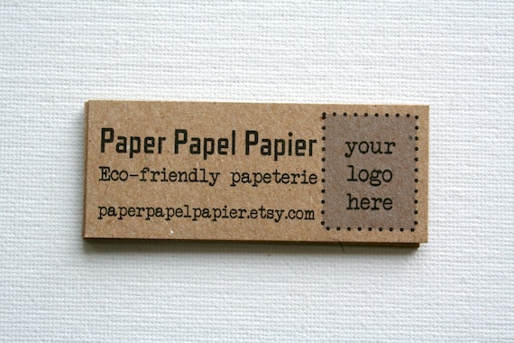 Custom business cards - recycled kraft paper (set of 48)