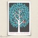 Personalized Wedding Guest Tree - The Modwik - A Peachwik Interactive Art Print - 100 guest sign in - Modern Tree Guestbook