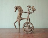 Mid Century Modern Frederick Weinberg Era Etruscan Horse Sculpture - Mid Century Italian Iron Figurine