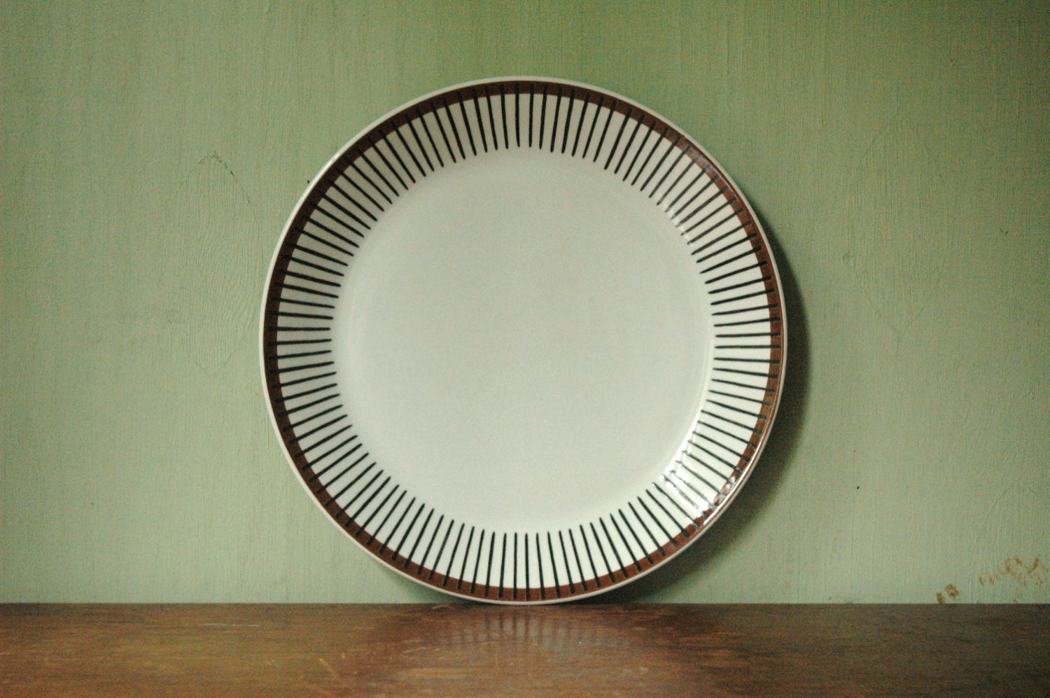 Gustavsberg Spisa Ribb Dinner Plate Designed By Stig Lindberg - Danish Modern Dish
