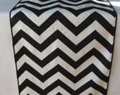 Black and white Chevron table runner 10.5" x 72"