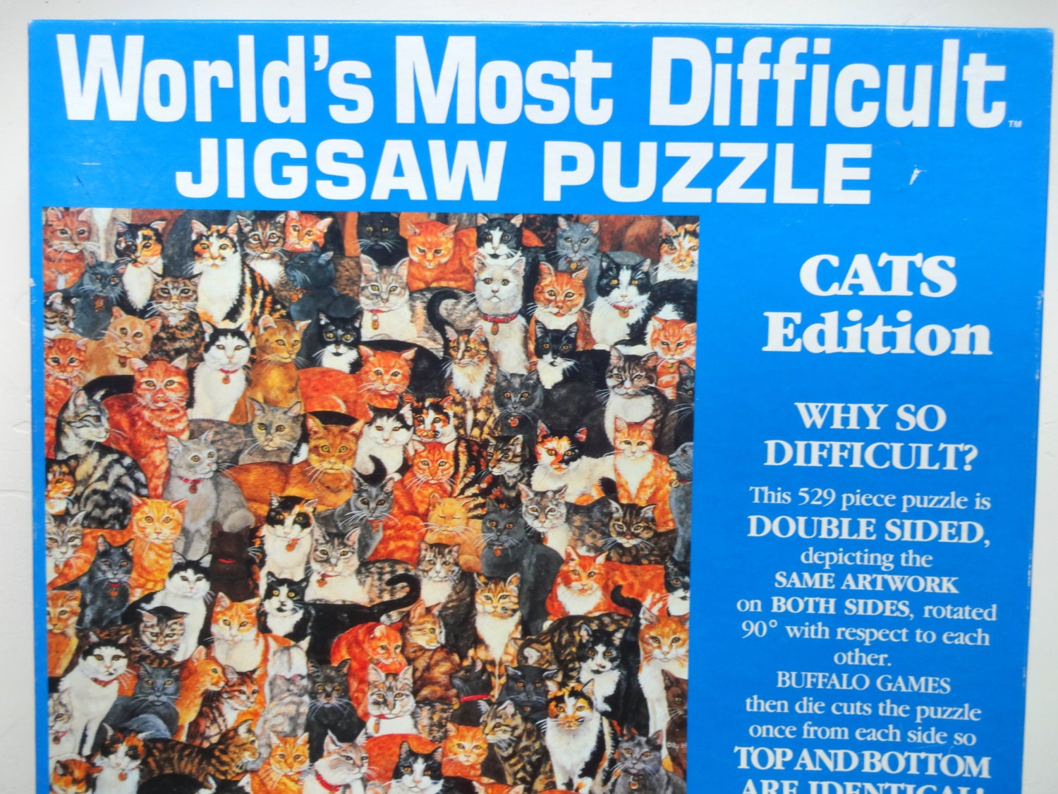 Vintage World's Most Difficult Jigsaw Puzzle Cat Edition 1991