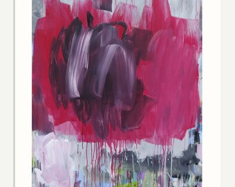 Difficulty in growing roses - Fine Art Giclée Print from original acrylic abstract painting - A3