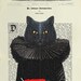 Giclee Print Poster Mixed Media Painting Illustration Drawing x BLACK CAT