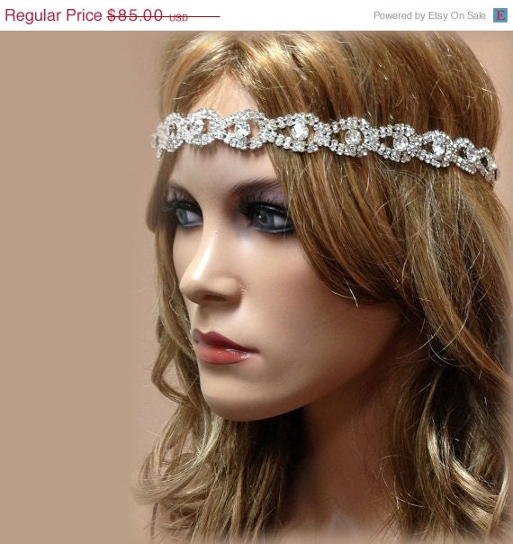 Bridal hair accessory, bridal headband, rhinestone headband, Crystal headband, bridal Sash, wedding hair accessory