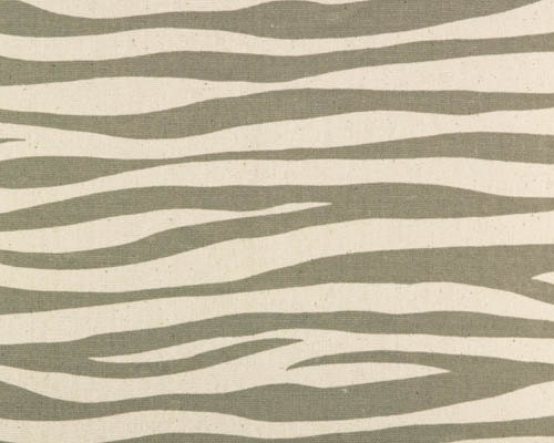 Zebra Home Decor Fabric - Grey and Cream