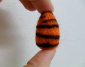 Small needle felted Easter egg tiger stripes