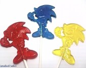 Buy 6 Get 6 Free SONIC the HEDGEHOG LOLLIPOPS - Hard Candy Party Favors