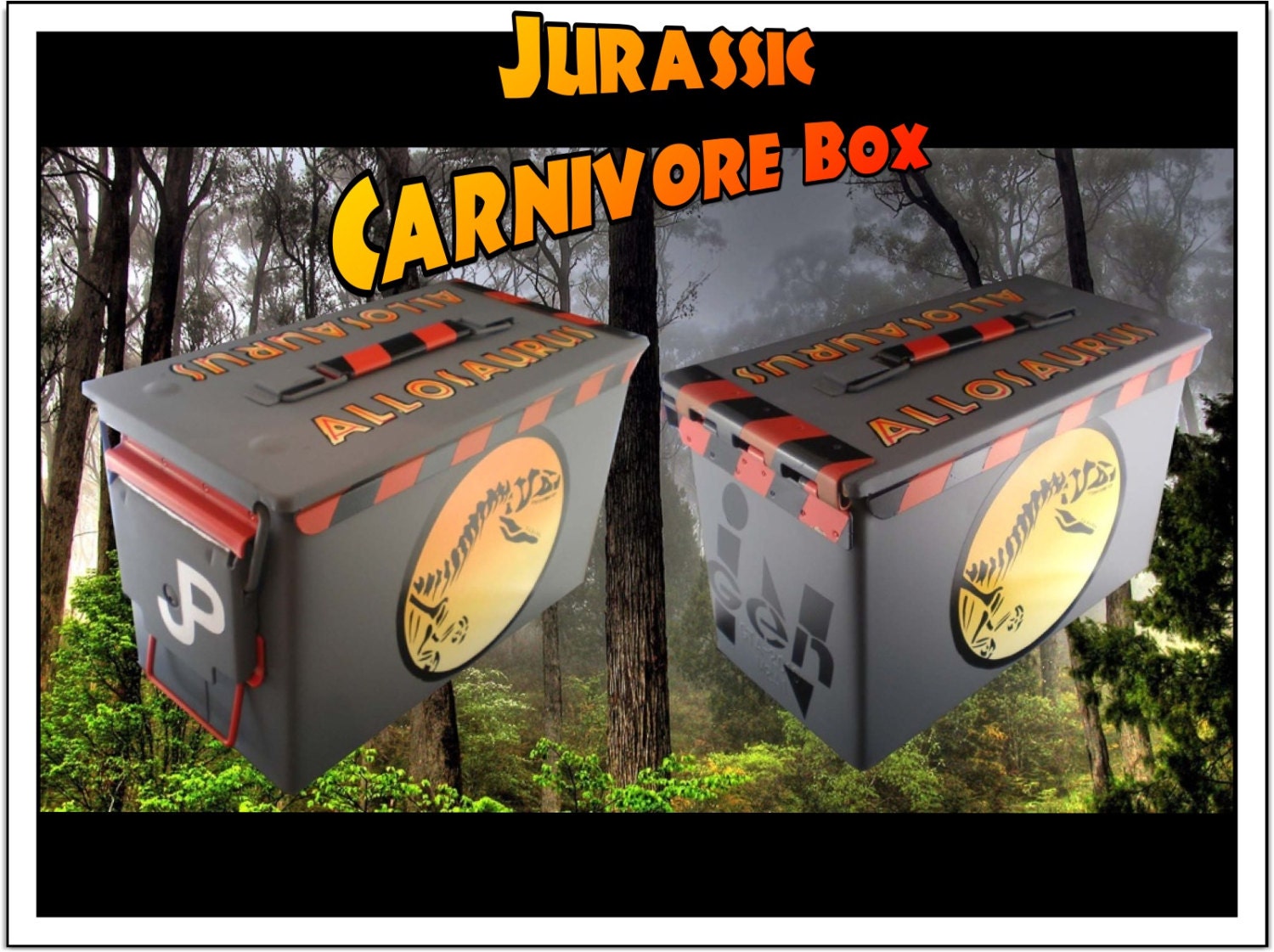 Custom Jurassic Park Inspired Ammo Box