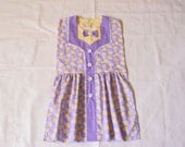 Buttons and Bows- Empire Waist Dress Style Adult Bib - for Special Occasions and Everyday Use