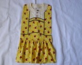 Apples & Busy Bees - Designer Apron Style Adult Bib