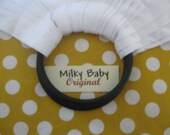 baby ring sling infant to toddler carrier wrap adjustable natural base DOTS tail  includes open pocket   more in my store