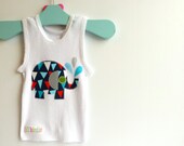 Navy Elephant Boys Tank Boys Singlet