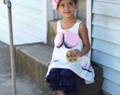 Lilly Belle Reversible Pinafore and Knit Leggings PDF Pattern & Tutorial, All sizes 2-10 years included