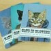 Set of 12 Postcards/ Small Prints of Cats In Clothes