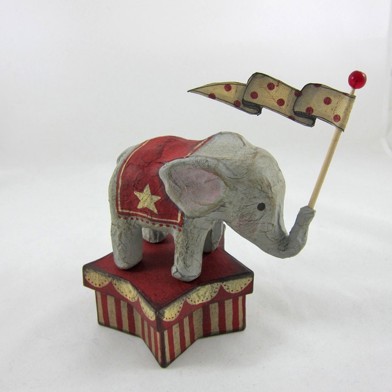RESERVED: Custom Elephant on Square box