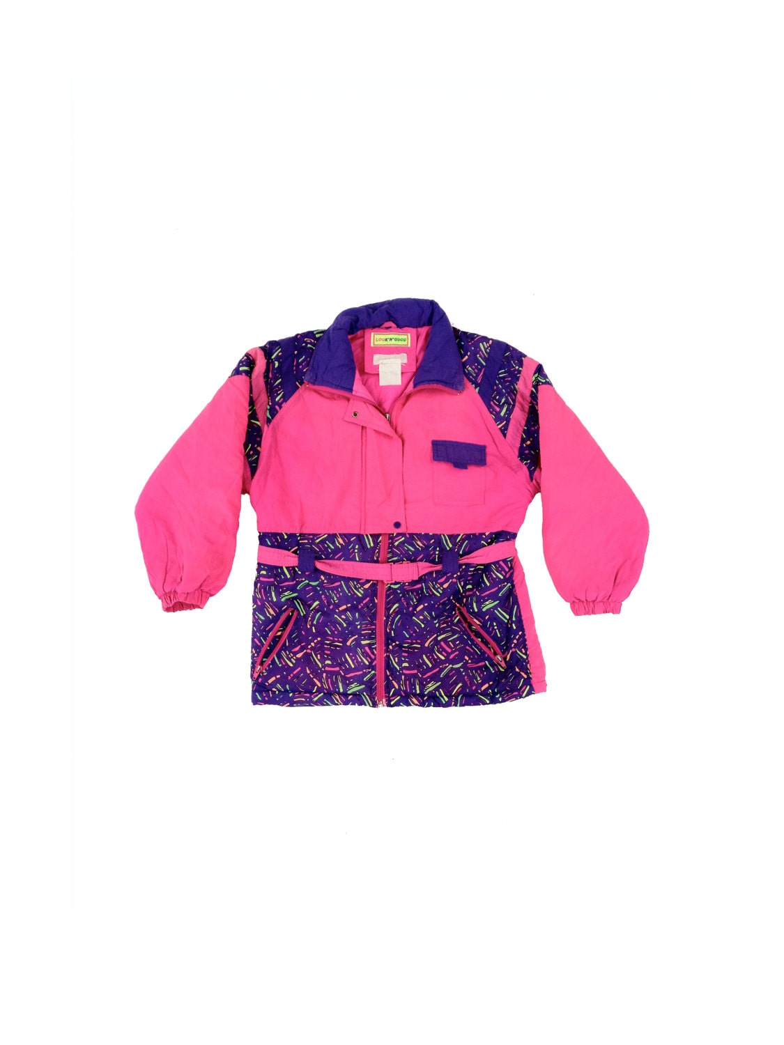 Wild 80s Neon Lookin' Good Winter Parka - XS