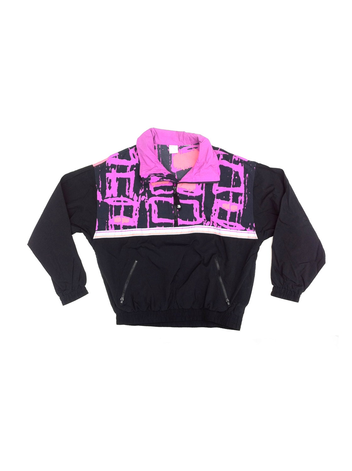 Rad 90s Ocean Pacific Abstract Skate Windbreaker - M