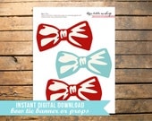 INSTANT DOWNLOAD Little Man Mustache Bow Tie Banner or Photo Props Il_170x135