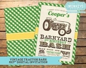 Vintage Tractor Bash Invitation PLUS Matching Thank You Notes Il_170x135
