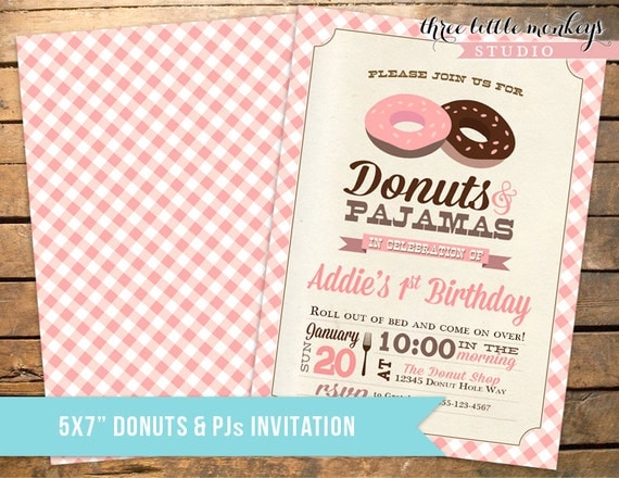 Donut Shop Collection Party Pack - Invitation plus 17 items Il_570xn