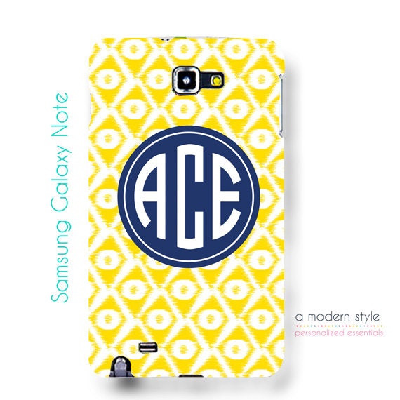 Monogrammed Samsung Galaxy Note Case - Personalized Samsung Galaxy Note Case
