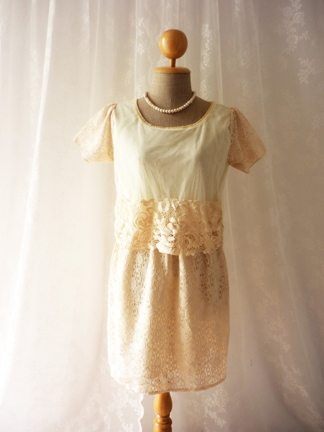 Vintage Inspired Marie Lace Dress S-M CLEARANCE SALE / Free Ship