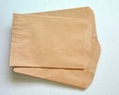 25 medium KRAFT plain paper gift or favor bags - 5 x 7.5 inches