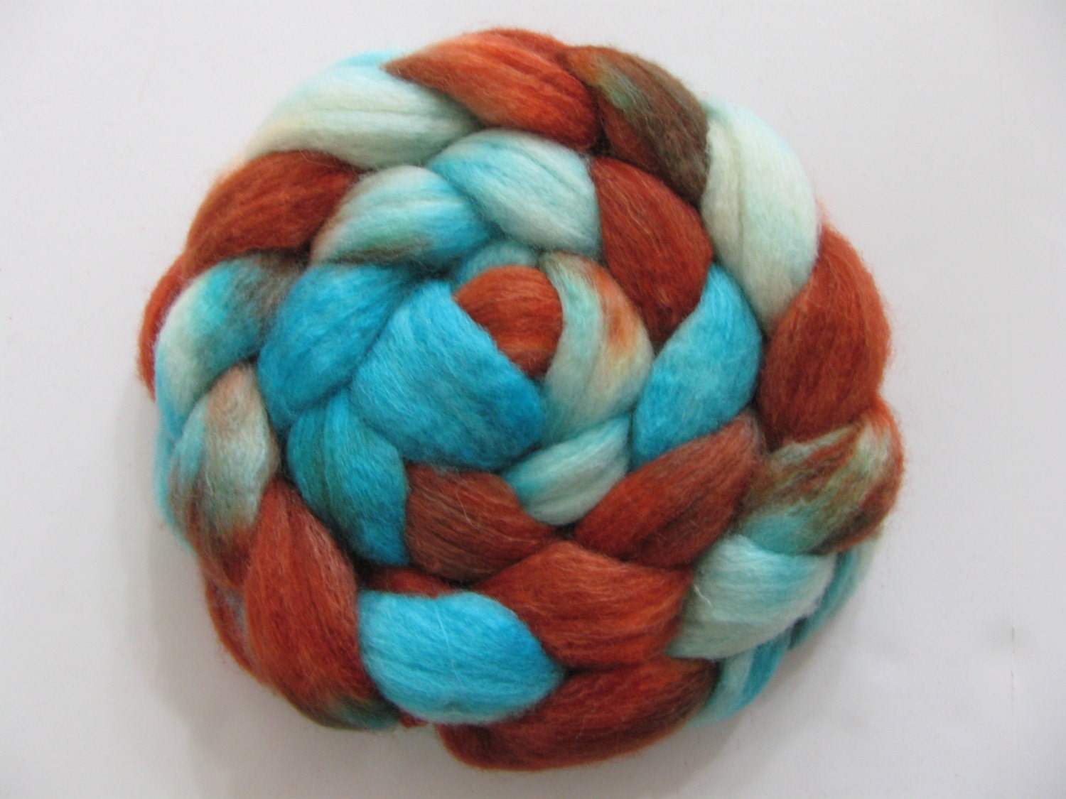BFL Silk Wool Top (Roving) - Spinning / Felting Fiber 3.9oz. - Rustic Tide