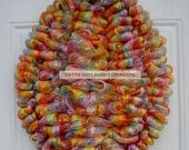 Flat Pastel Easter Egg Mesh Wreath