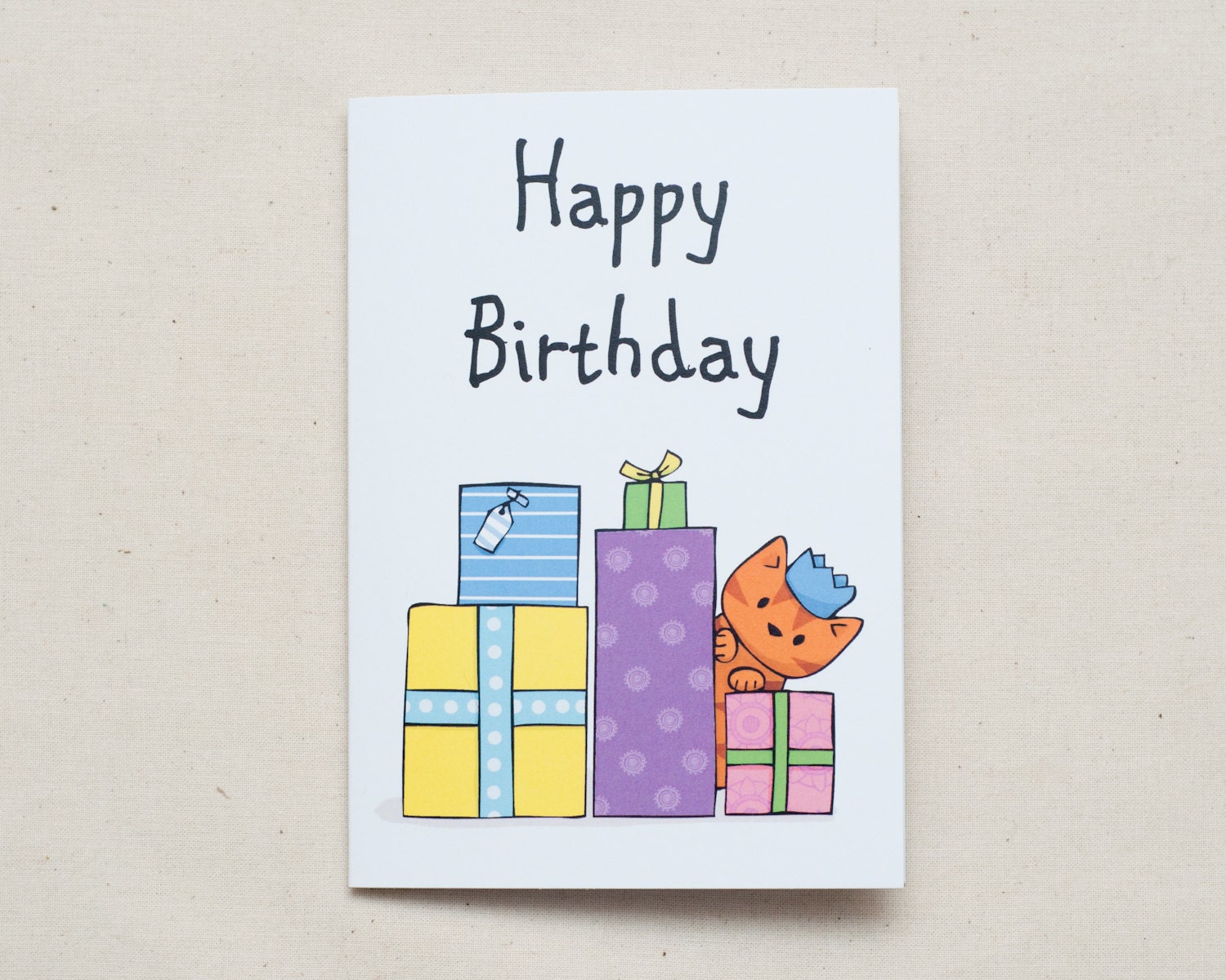 Cat Happy Birthday Card