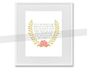 INSTANT DOWNLOAD - Scripture Print for the wall - Zephaniah 3:17 "Mighty Savior" flower and laurel 8x10 bible verse wall art decor