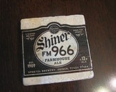 Shiner FM 966 Farmhouse Ale Natural Stone Coaster