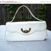 SALE Vintage White Handbag - Patent Leather - Small