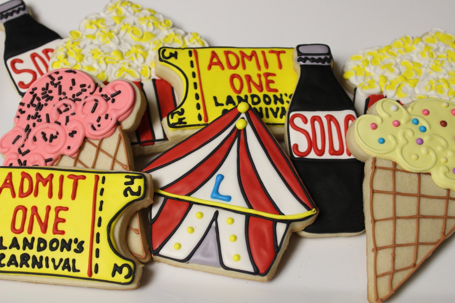 Big Top Circus/Carnival Cookies