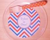 Personalized Chevron Dessert Plates - Choose from 72 colors - Set of 12 Il_170x135