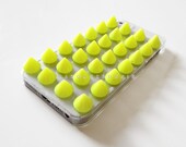 FREE Shipping US - Neon Yellow Spike Studded Clear iPhone 5 Phone Case AT&T Verizon Sprint