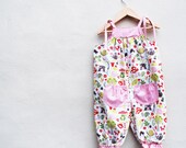Organic girls woodland romper