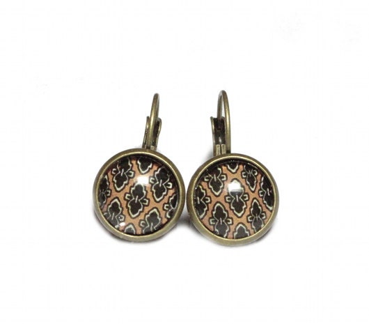 anitque brass earrings