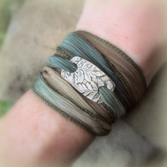 Silver Leaf Bracelet- Fern- Made From Real Leaves- Artisan Handcrafted-Recycled Fine Silver
