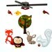 Woodland mobile - Forest mobile - baby crib mobile - deer - fox - owl - squirrel - acorns - nursery decor - READY NOW
