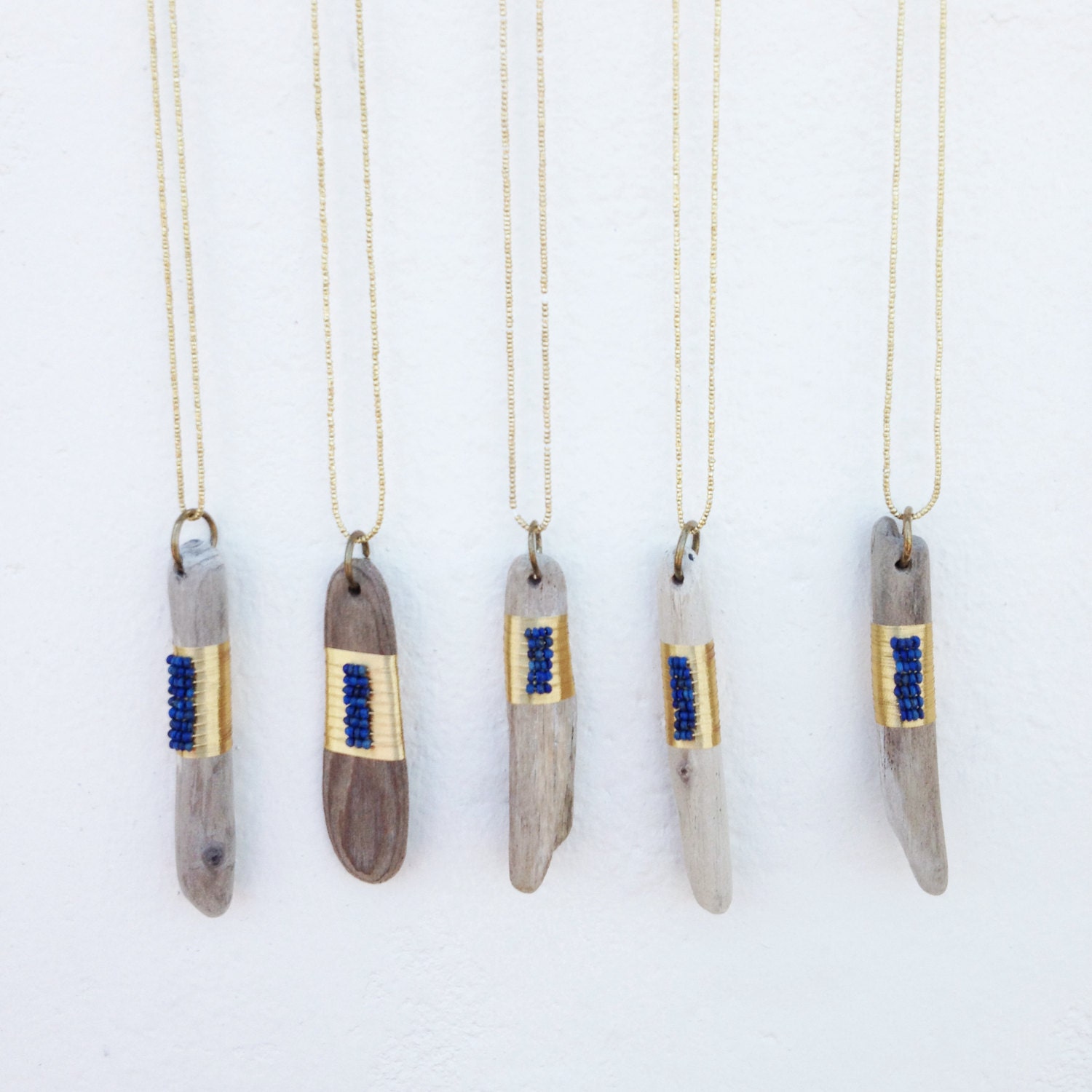 Driftwood Amulets with Lapis