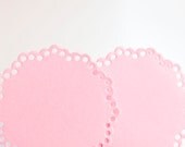 Large Pastel Pink Paper Doily Stickers Envelope Seals