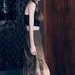 Ombre Silk Flowing skirt - Ivory/ Blush