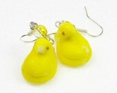 Marshmallow Peep Earrings. Polymer Clay.