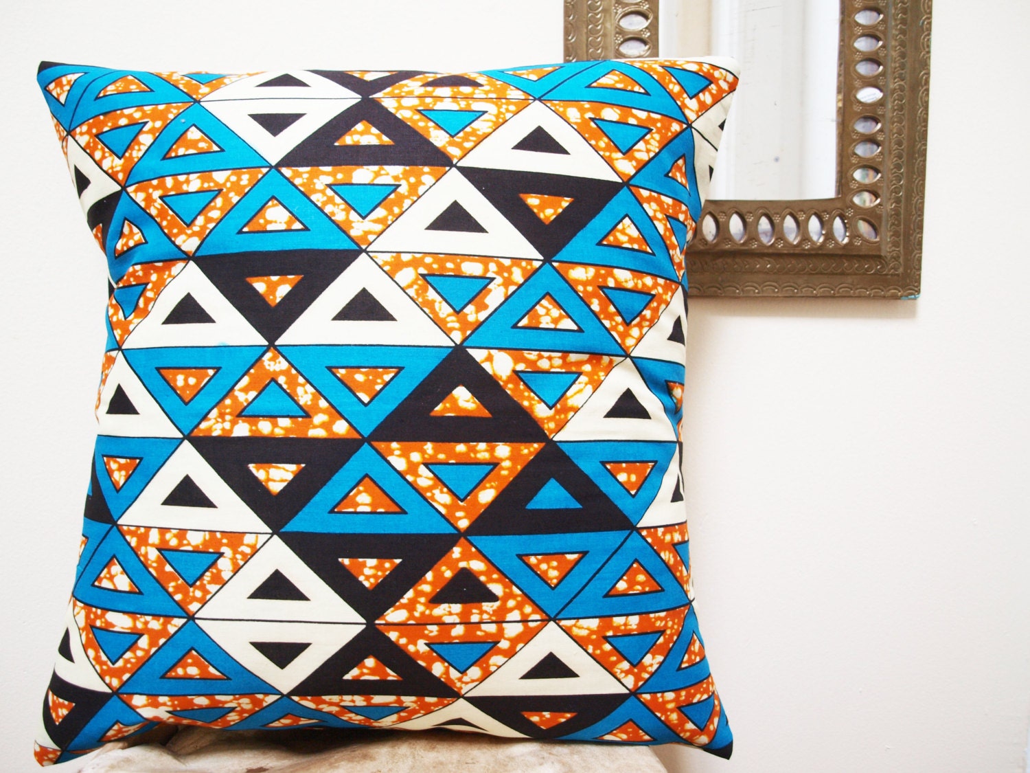 GIZA Chevron: African Wax Print Pillows and Pillow Covers