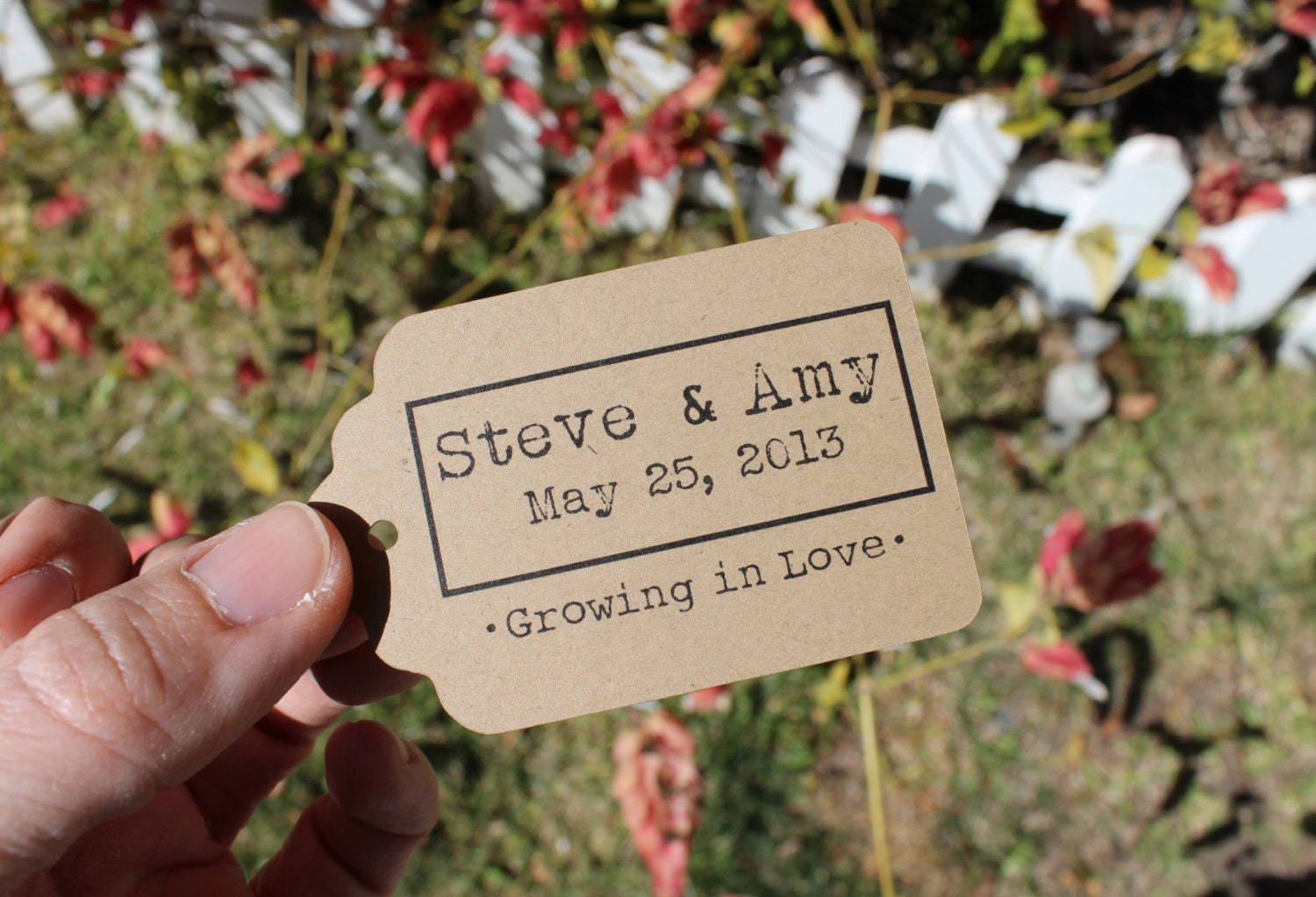Wedding Favor Tags Kraft Brown Labels Perfect for a Garden Spring Outdoor Wedding - Set of 100 Il_570xn
