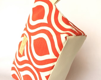 Gypsy Bag, Makeup Bag, Wet Bag with Waterproof lining Tangerine Orange