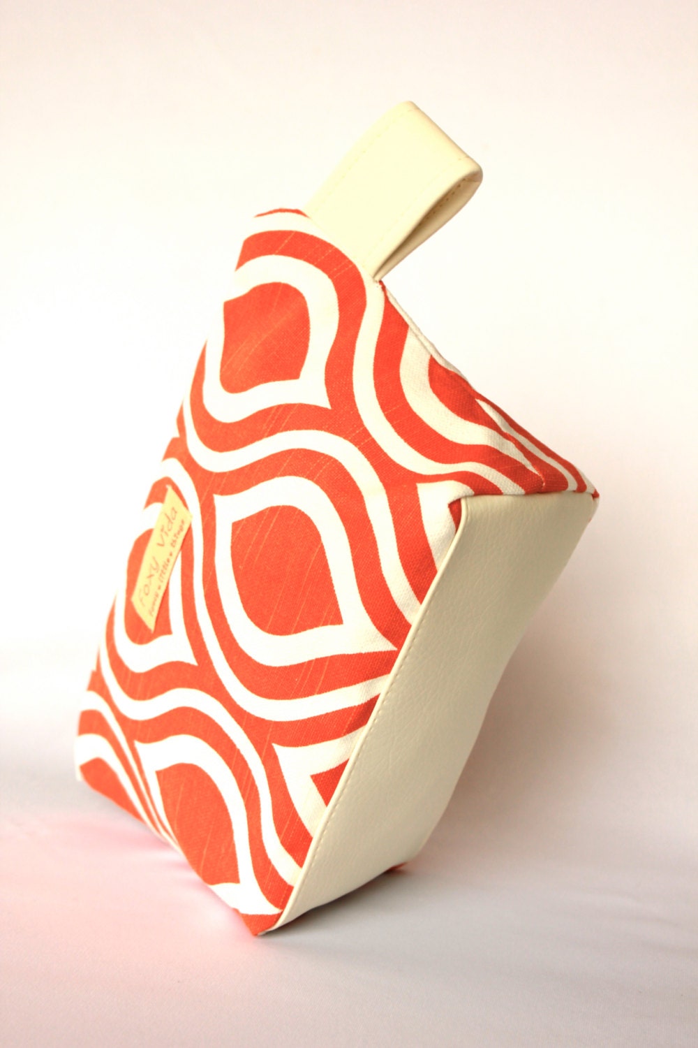 Gypsy Bag, Makeup Bag, Wet Bag with Waterproof lining Tangerine Orange